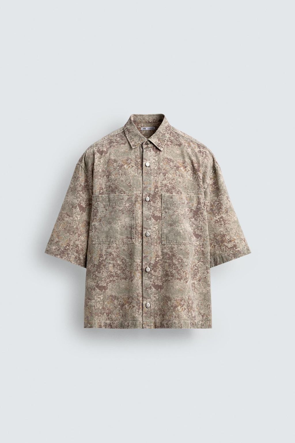 RELAXED FIT ABSTRACT PRINT SHIRT