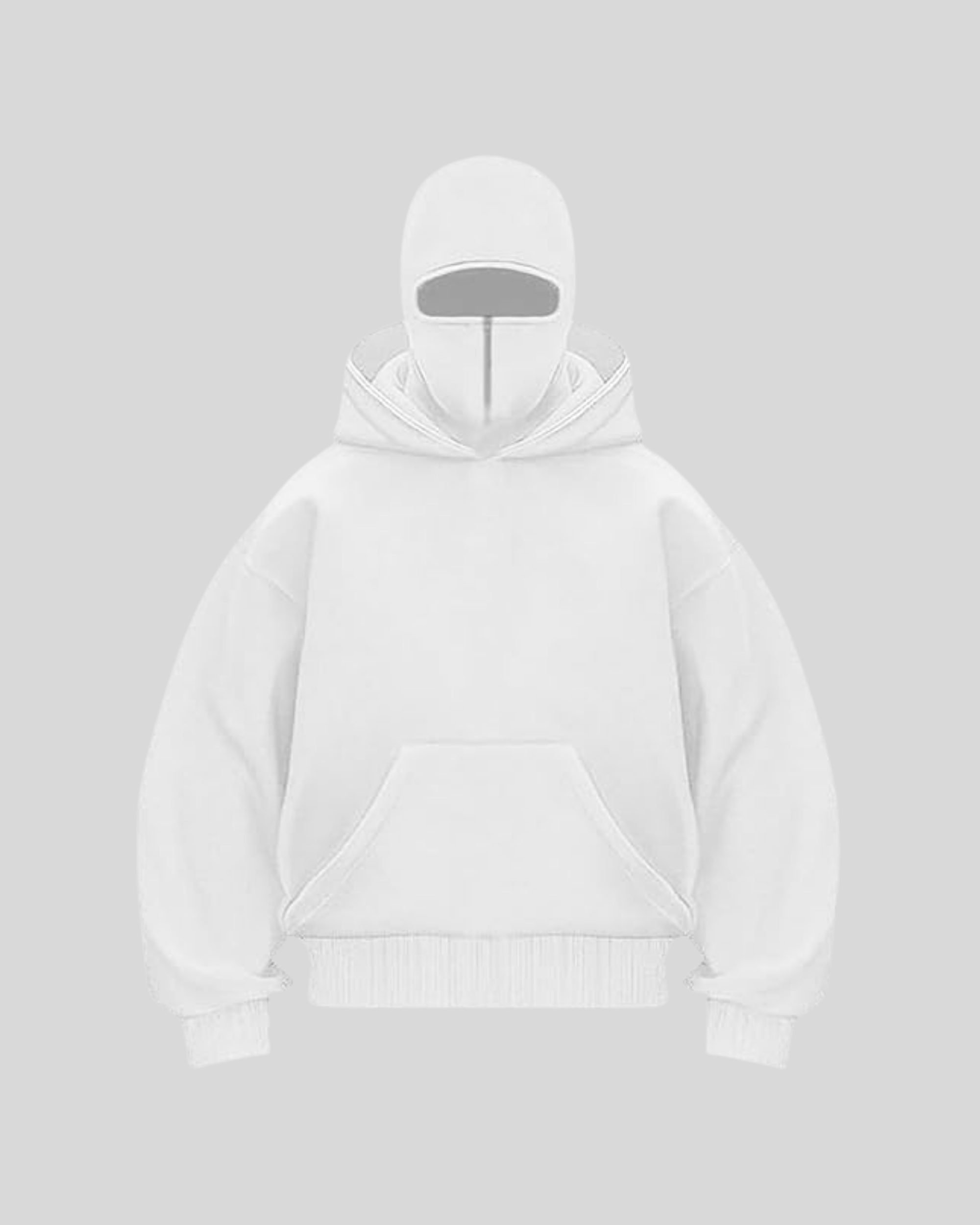 Doppelter Kapuzenpullover – Schwarz